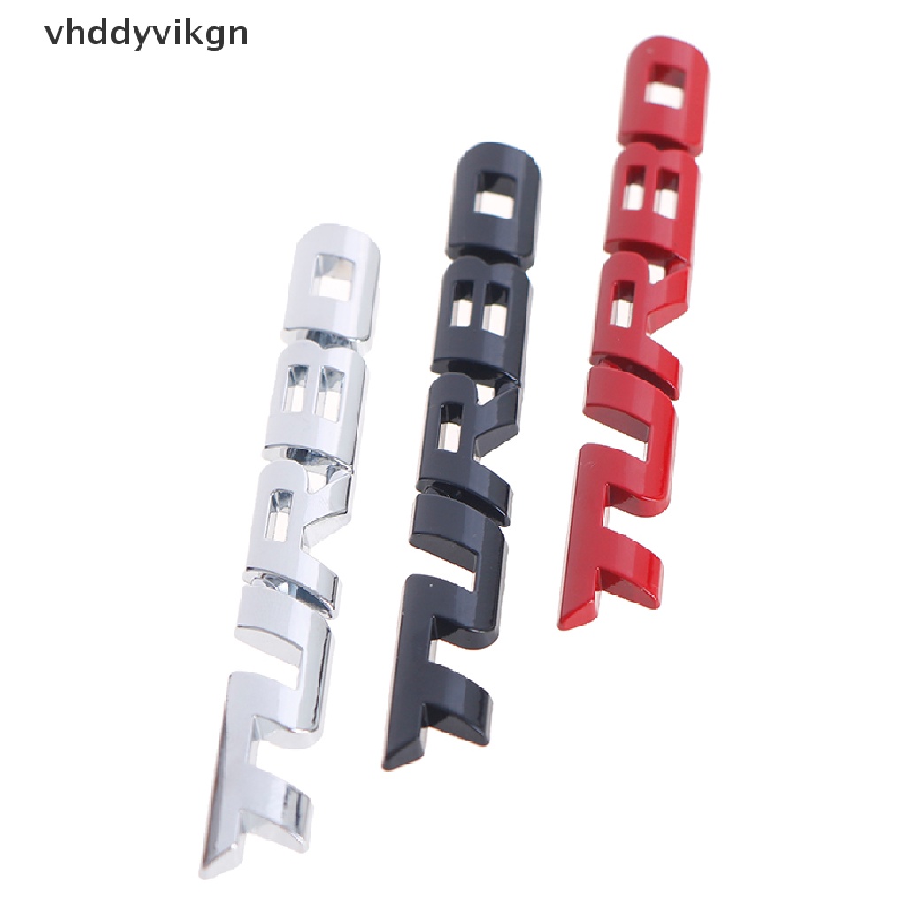 Miếng Dán Chữ Turbo 3D Bằng Kim Loại Trang Trí Xe Hơi Xe Máy