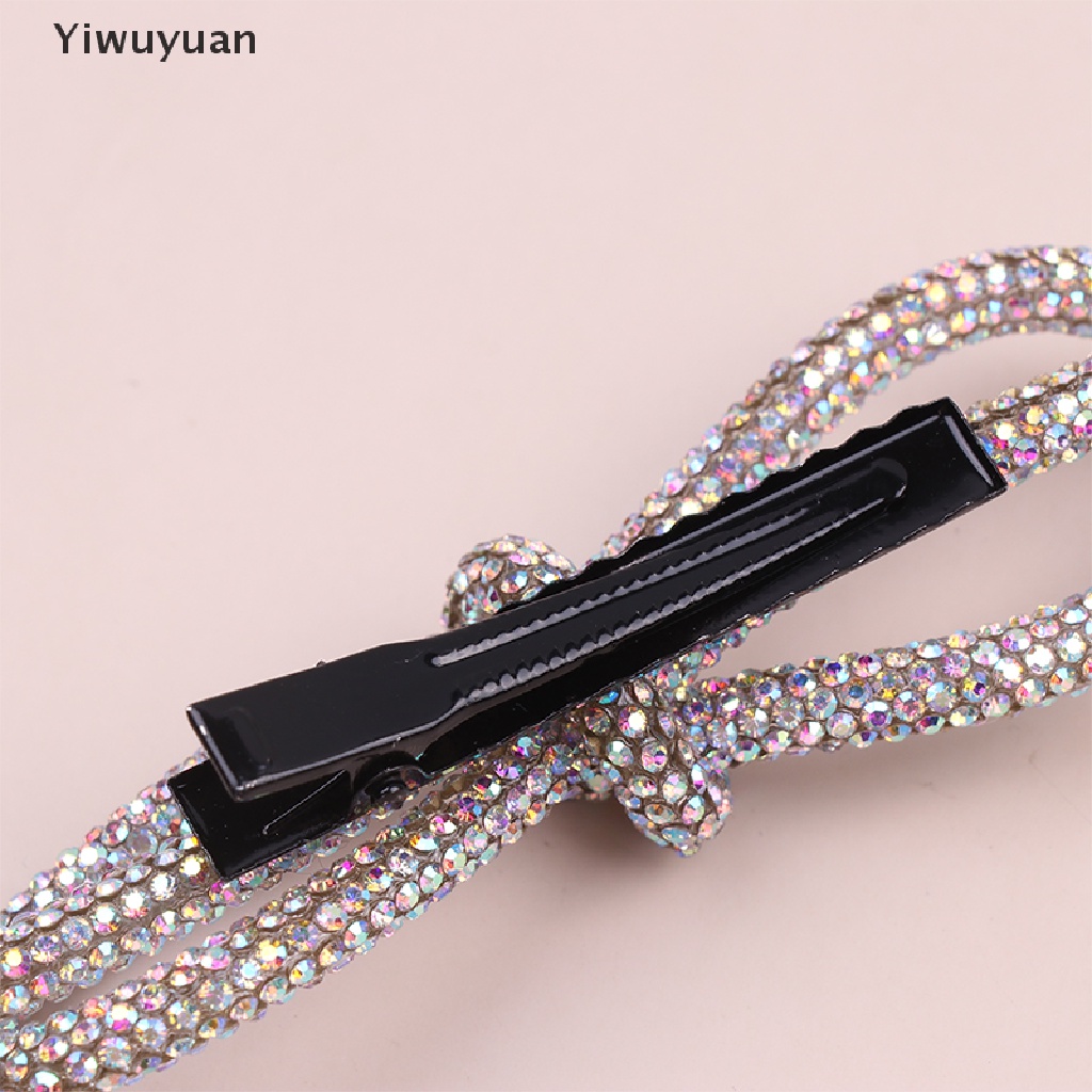 Bộ 2 Kẹp Tóc Nơ Đính Đá Cho Nữ