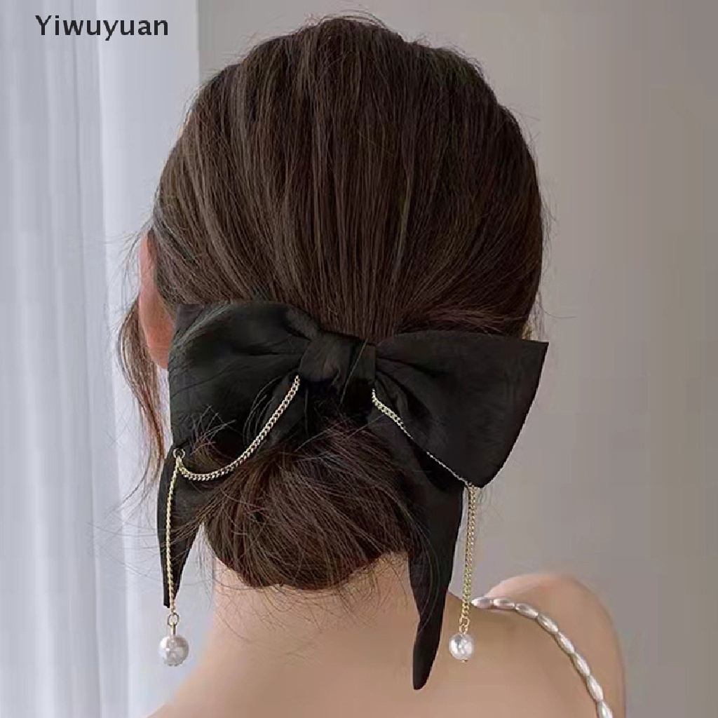 Kẹp Tóc Nơ Đính Ngọc Trai Thời Trang Cho Nữ