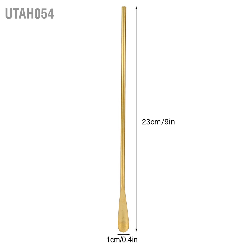 Utah054 Thìa Trộn Bằng Thép Không Gỉ Tay Cầm Dài Cà Phê Muỗng Nhỏ Cho Văn Phòng Nhà Hàng Tại