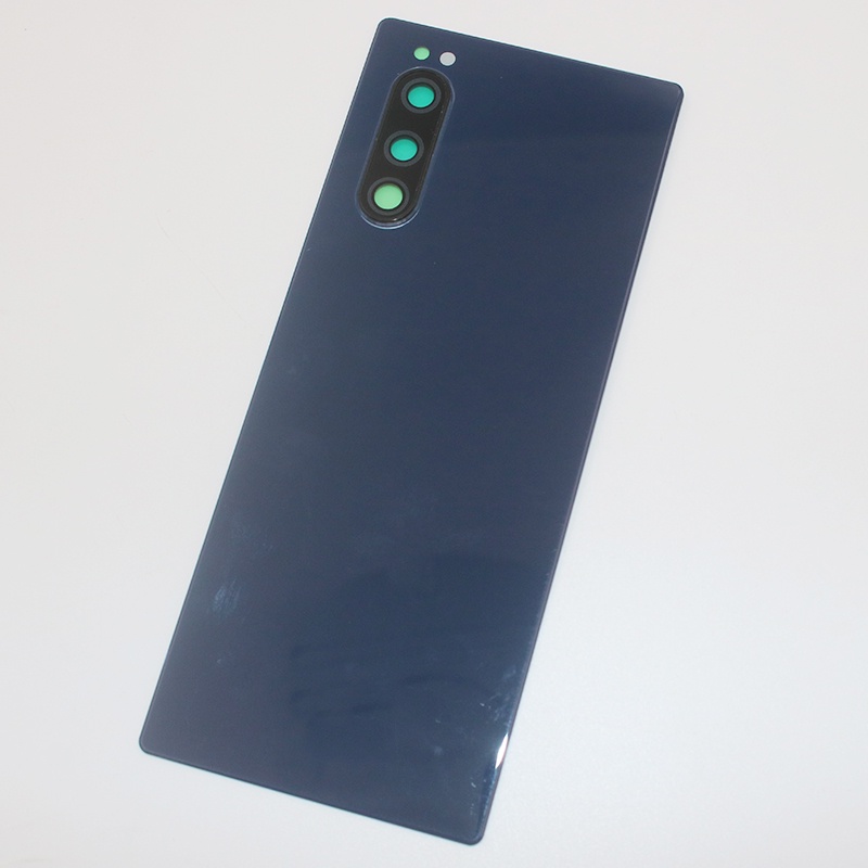 Nắp Đậy Pin Mặt Sau Bằng Kính Mới Cho Sony Xperia 5 J8210 J8270 J9210 &amp; Logo Trang Trí Xinh Xắn Chất Lượng