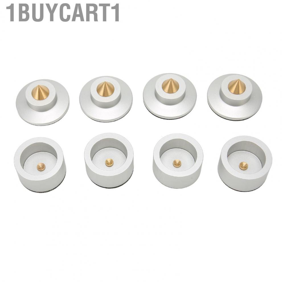 1buycart1 Spike Isolation Stand Base Pad  4 Set Aluminium Alloy Kit for Amplifier Home