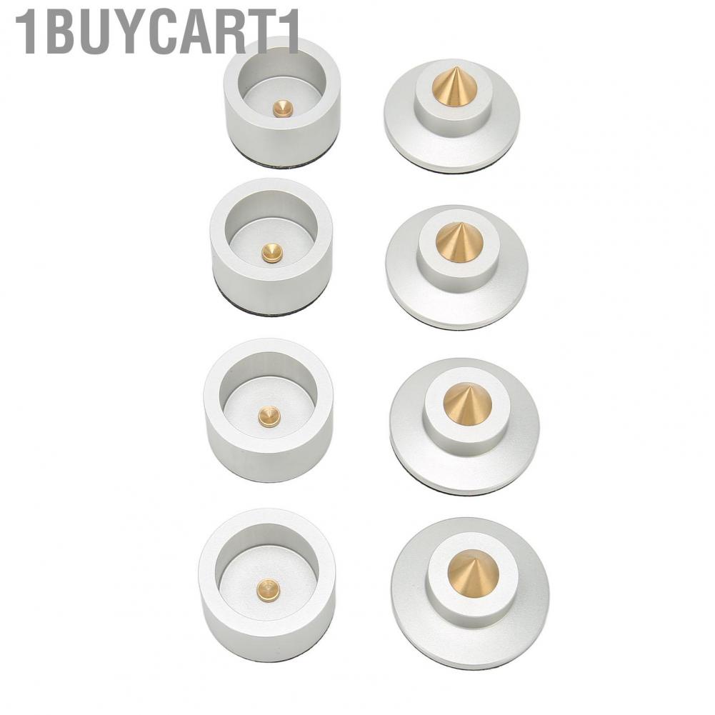 1buycart1 Spike Isolation Stand Base Pad  4 Set Aluminium Alloy Kit for Amplifier Home