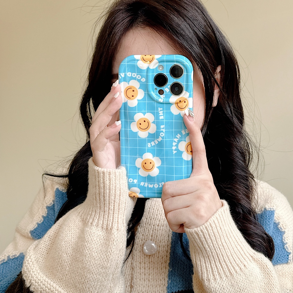 Ốp Điện Thoại TPU Dẻo Họa Tiết Hoa Kèm Dây Đeo Và Vòng Tay Dễ Thương Chống Sốc Cho IPhone 14 13 12 11 Pro Max