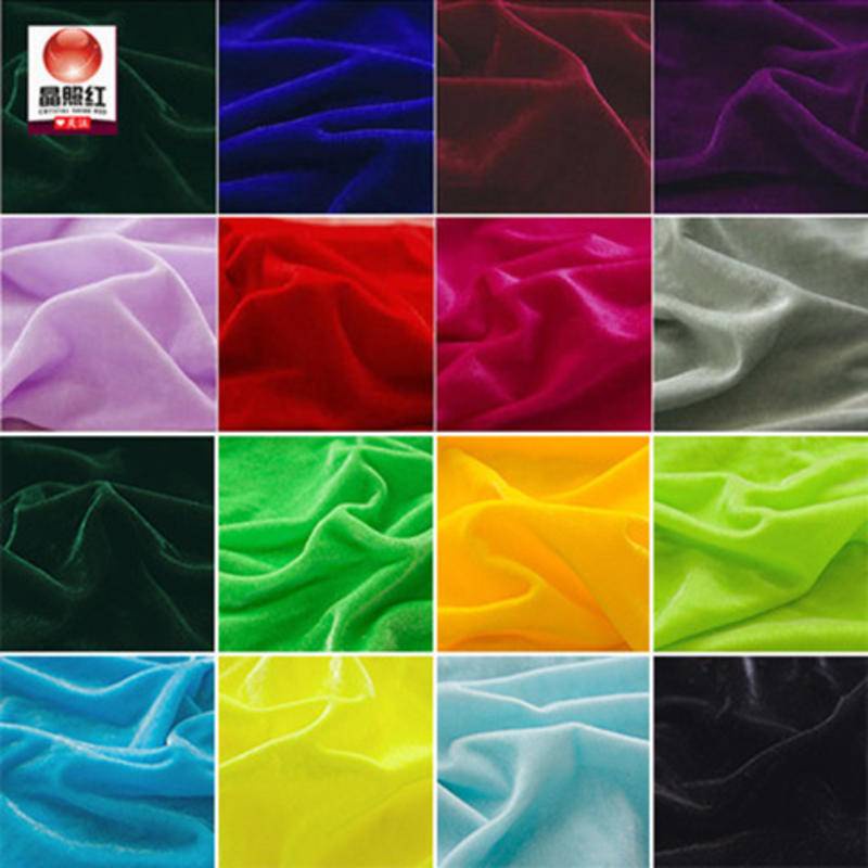 Vải Nhung Dày Màu Vàng 155 * 100CM May Rèm Ghế sofa