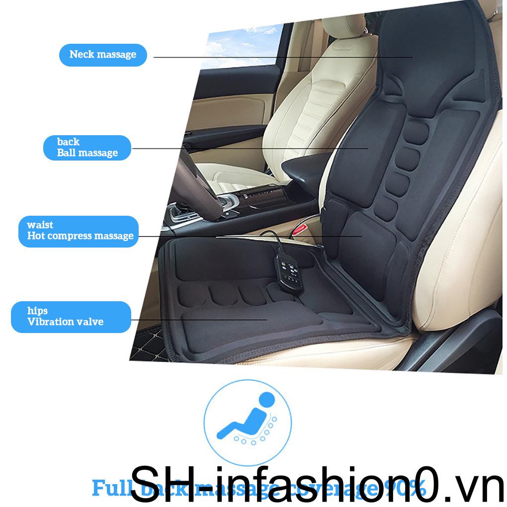 Đệm Mát Xa Lưng / Cổ 8 Chế Độ Gấp Gọn Được Tiện Lợi Dành Cho Xe Hơi