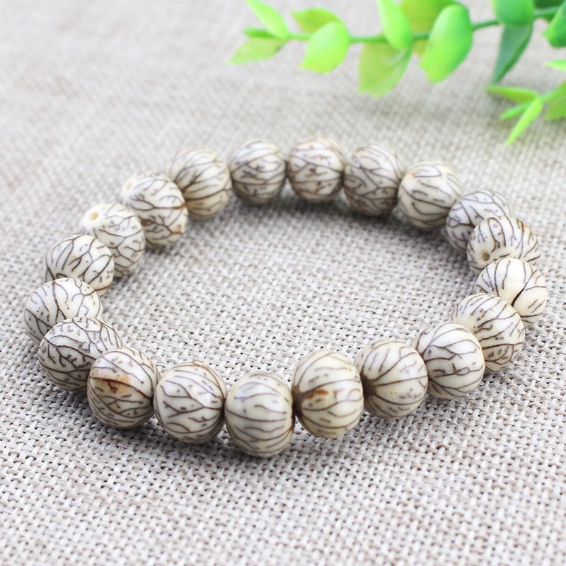 Vòng Tay Hạt Bồ Đề Bằng Lụa Màu Bạc / Vàng Cỡ Lớn Thời Trang Cho Nam Và Nữ