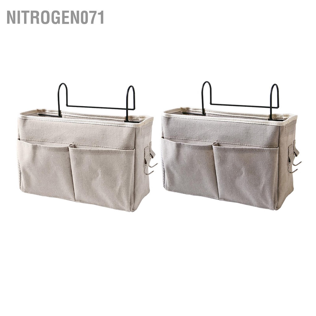 Nitrogen071 Đầu Giường Túi Treo Vải Lanh Cotton Lưu Trữ Giỏ Sắp Xếp Cho Tầng Phòng Ký Túc Xá