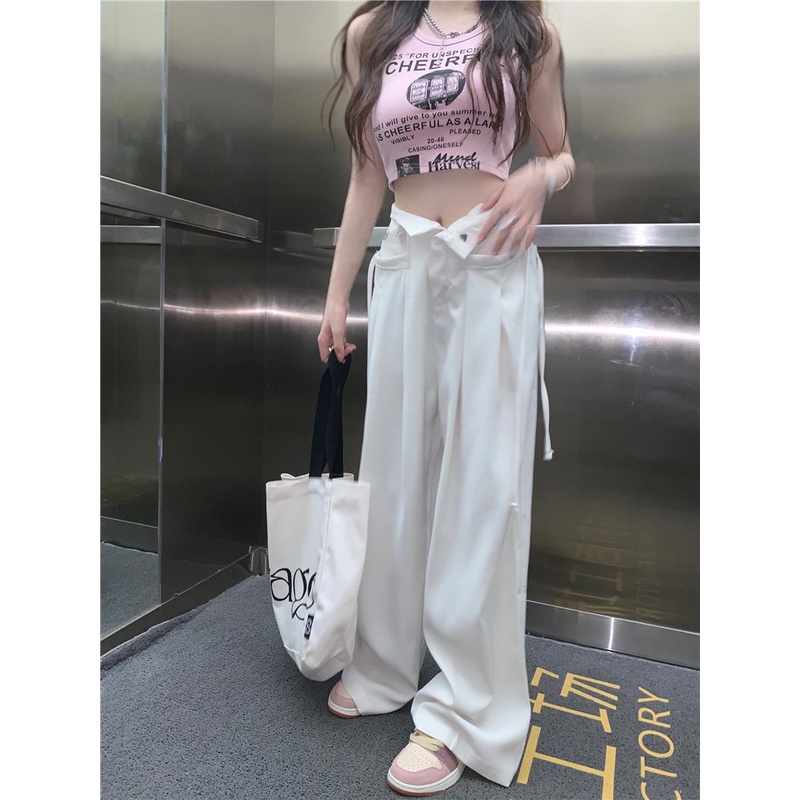 Quần Dài Ống Rộng Phong Cách Mỹ Thời Trang Mùa Hè Cho Nữ