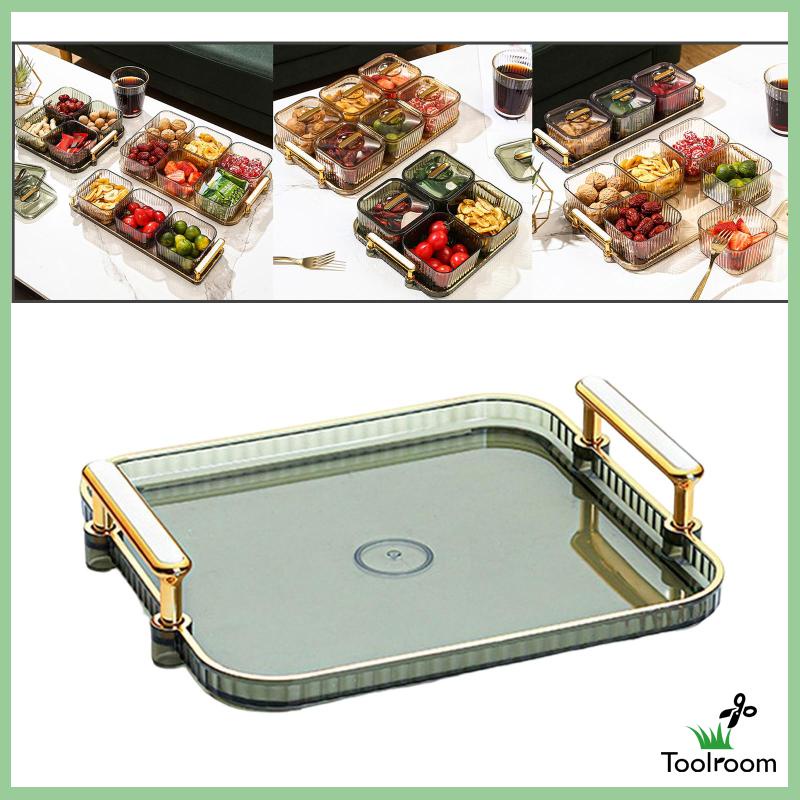 Đĩa Chia Ngăn Đựng Thức Ăn Vặt Trang Trí Nhà Bếp