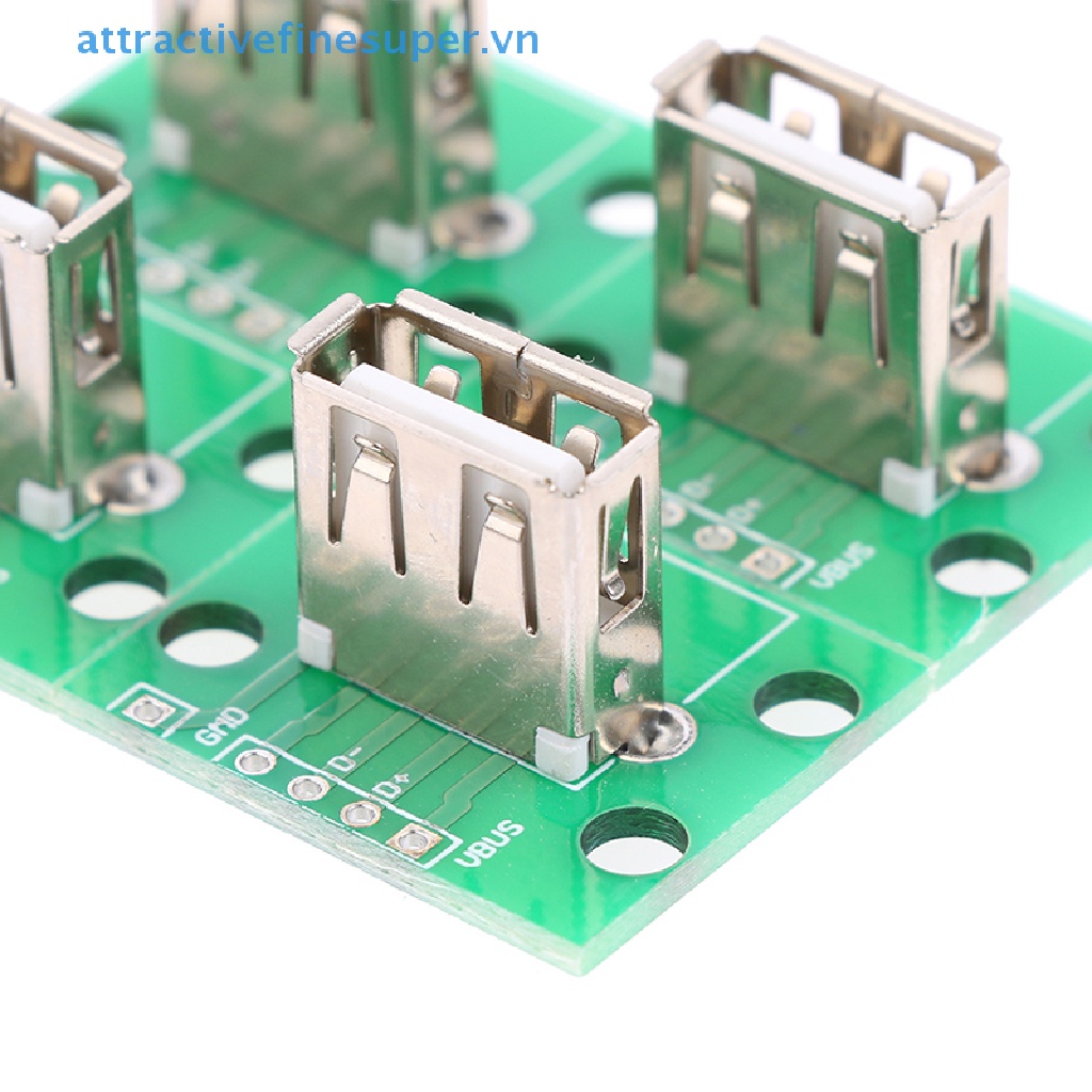 Set 5 Đầu Nối USB 2.0 Female 2.54mm PCB