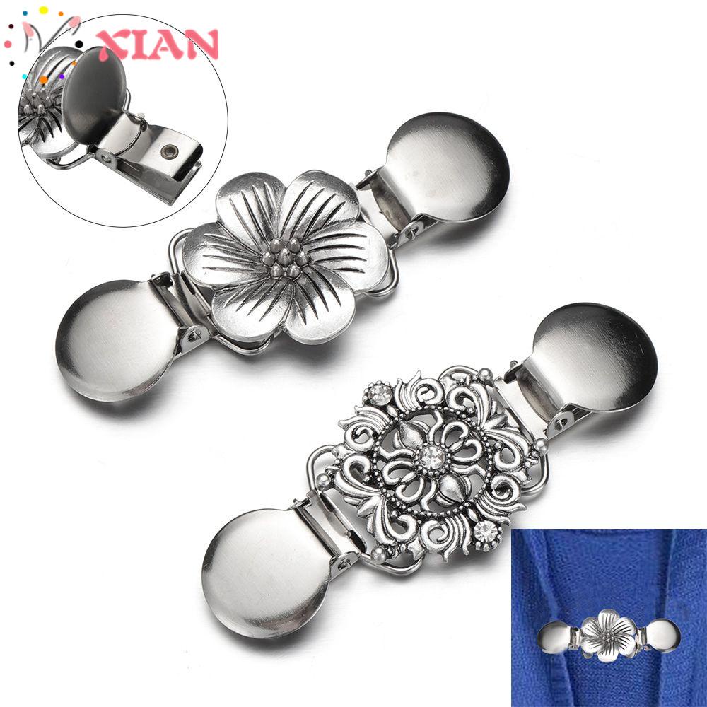 Kẹp Áo Khoác Cardigan Họa Tiết Hoa Thời Trang Mùa Đông|Kẹp Vịt Phong Cách Retro