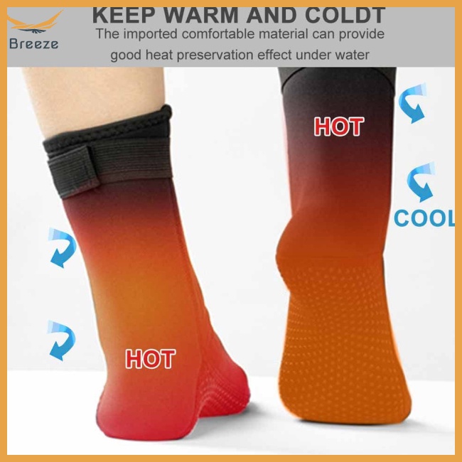 1 Đôi Tất Lặn Biển Dày 3mm Giữ Ấm Chống Trượt Cho Nam Nữ