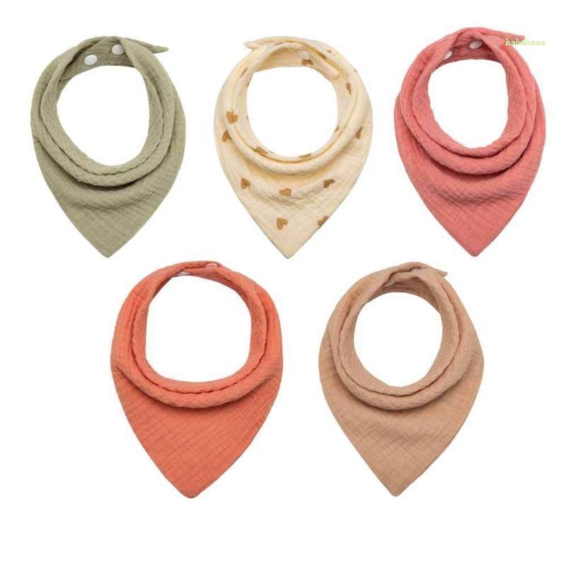 Bộ 5 Yếm Ăn Họa Tiết Hoạt Hình Dễ Thương Cho Bé Gái