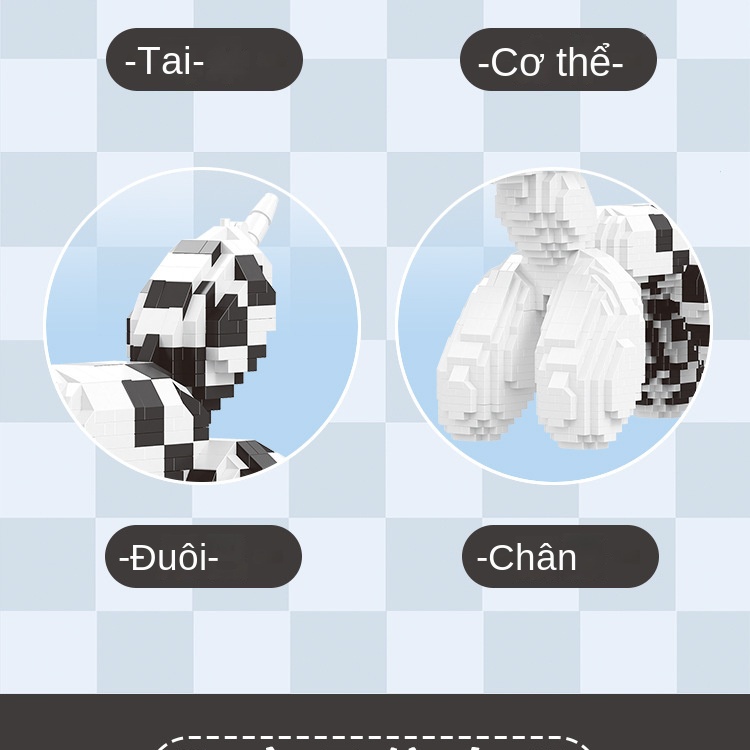 Đồ Chơi Lắp Ráp Hình Chú Chó Hoạt Hình Cho Trẻ Em