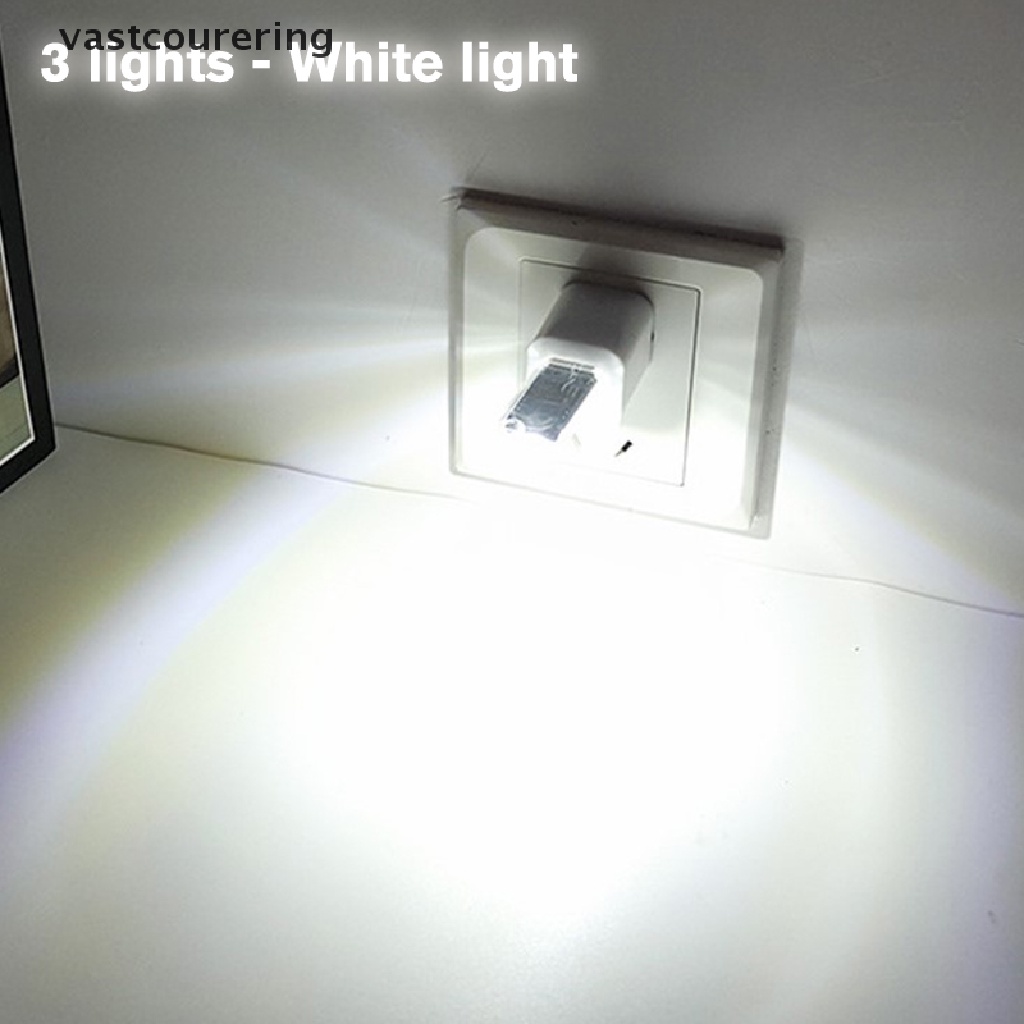 Đèn Ngủ Led 3 Bóng Mini 8Led 24 Bóng Có Công Tắc Cảm Ứng Mở Rộng Tiện Dụng