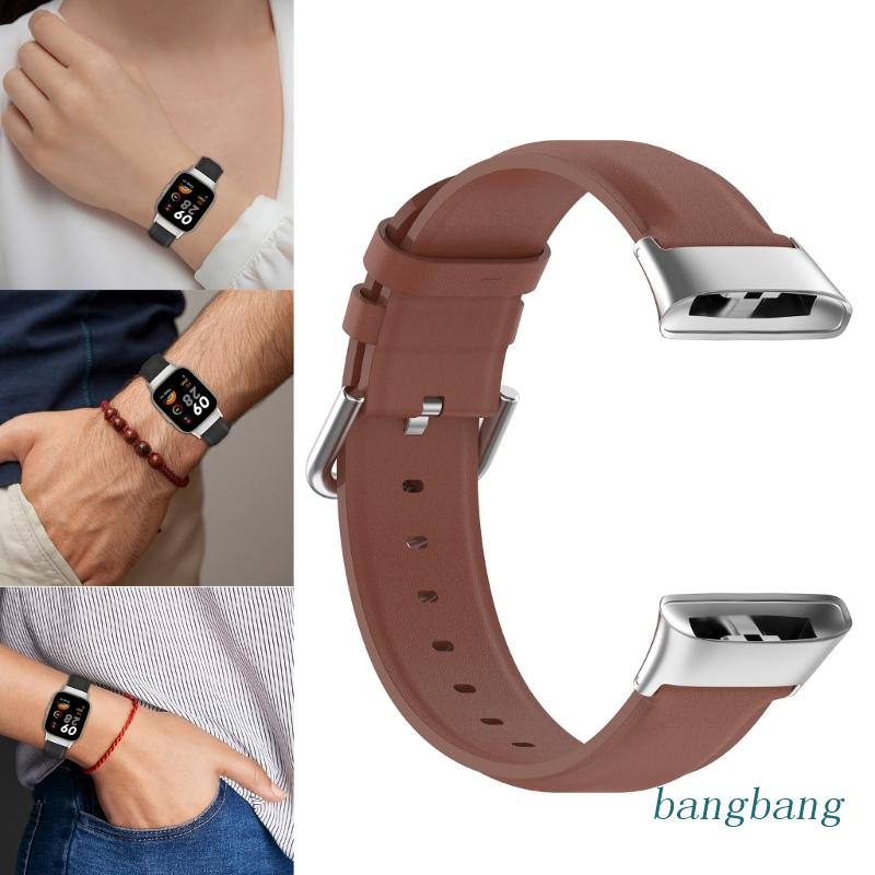 Dây Da MàU Trơn KhóA Kim LoạI Cho ĐồNg Hồ Redmi Watch 3 Lite 3