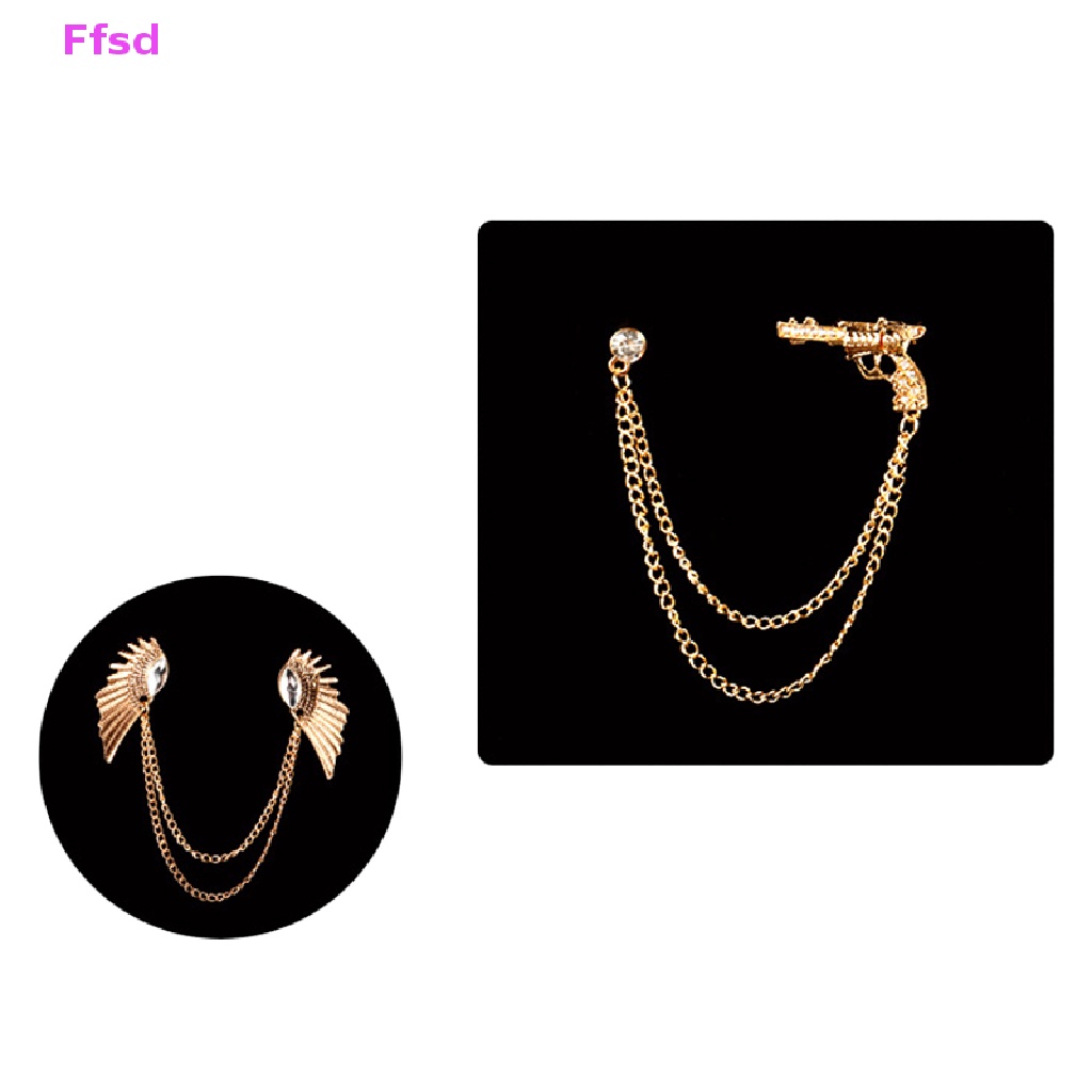 {Ffsd} Ghim Cài Áo Chuỗi Pha Lê Hình Cá Heo / Hoa / Giày / Cài Áo Thời Trang Cho Nam Và Nữ * Bán Chạy