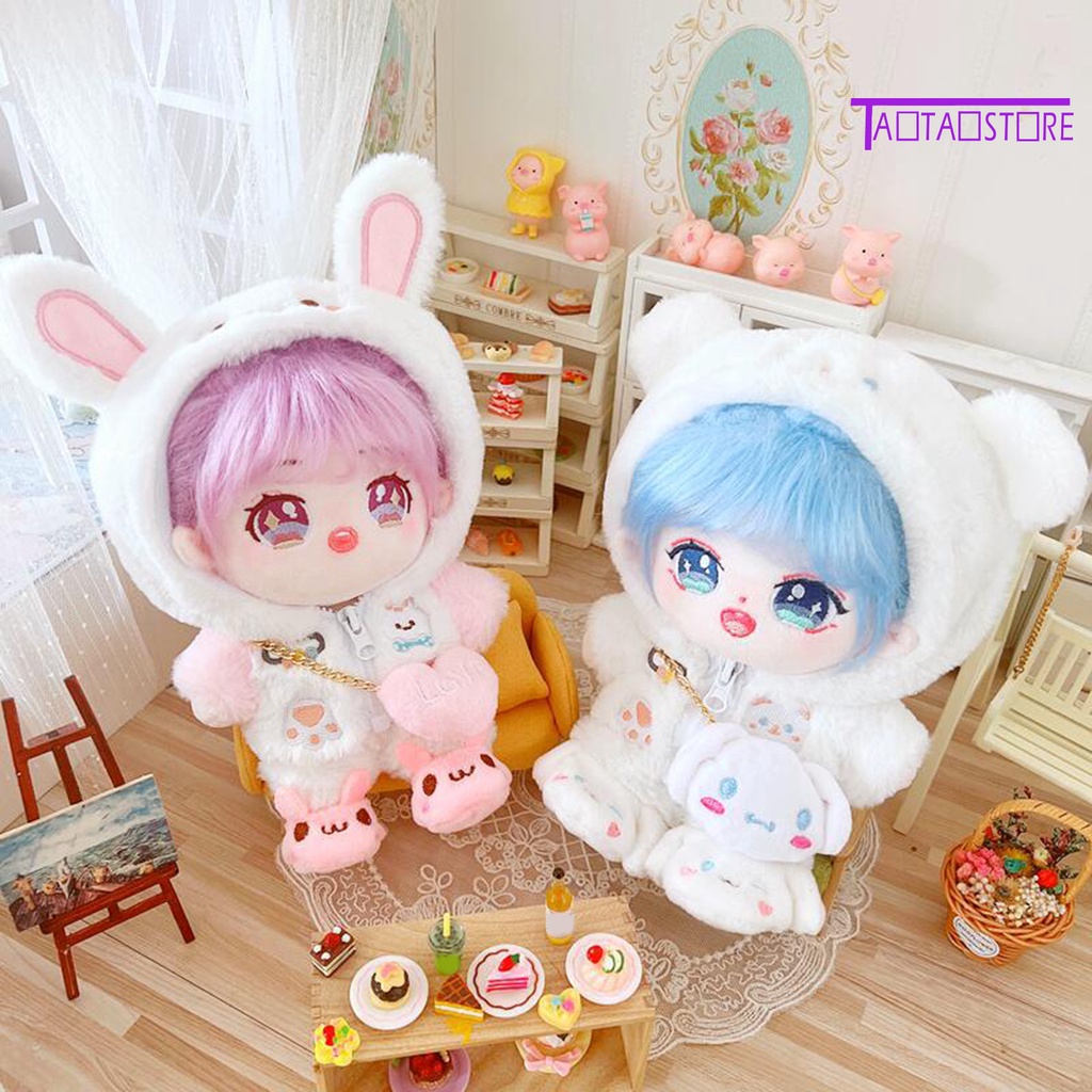 Bộ Búp Bê Gấu Và Thỏ Kèm Giày TTS Đáng Yêu Trang Trí Nhà Cửa