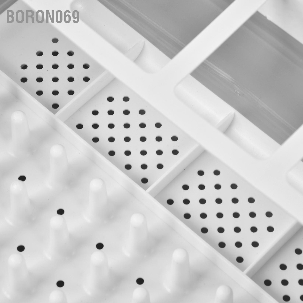 Boron069 Có Thể Gập Bát Đĩa Thoát Giá Đồ Ăn Khay Chứa Di Động Thìa Đũa Tổ Chức Điện