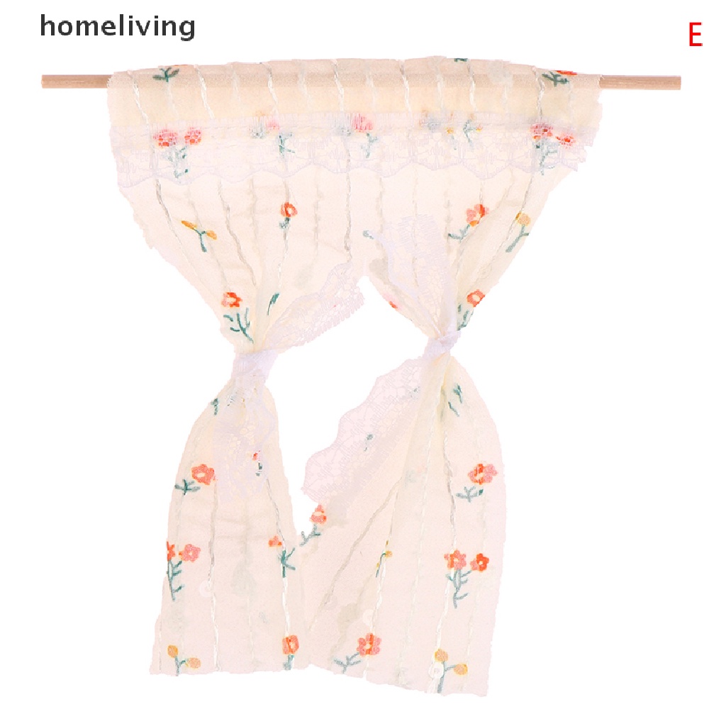 1 Rèm Cửa Ren Hoa Cúc Xinh Xắn Cho Nhà Búp Bê Tỉ Lệ 1: 12