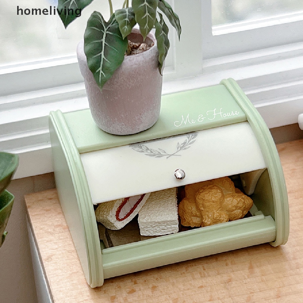 Mô Hình Hộp Bánh Mì Mini Bằng Nhựa Tỉ Lệ 1: 6 Dùng Trang Trí Nhà Búp Bê