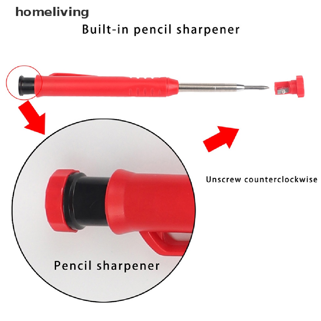 Homeliving Bút Chì Carpenter Màu Trơn Có Đồ Chuốt Dùng Trong Xây Dựng