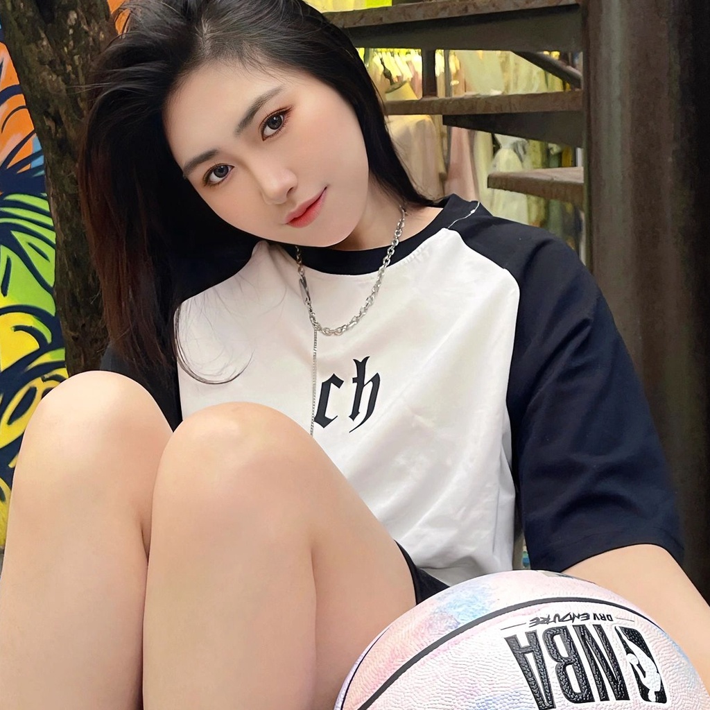 Áo Thun Cotton Tay Ngắn Dáng Rộng In Họa Tiết Độc Đáo Phong Cách Hàn Quốc Thời Trang Cho Nữ