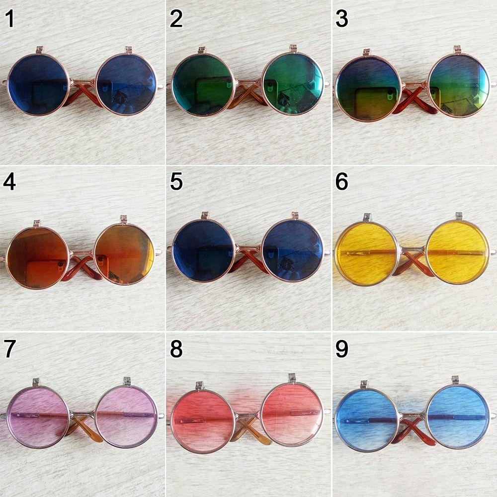 RAINBOW Mắt Kính Gọng Tròn Phối Lông Nhung Dễ Thương Xinh Xắn