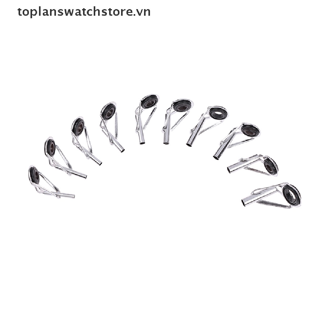 Set 8 Vòng Thép Không Gỉ Gắn Cần Câu Cá Chuyên Dụng