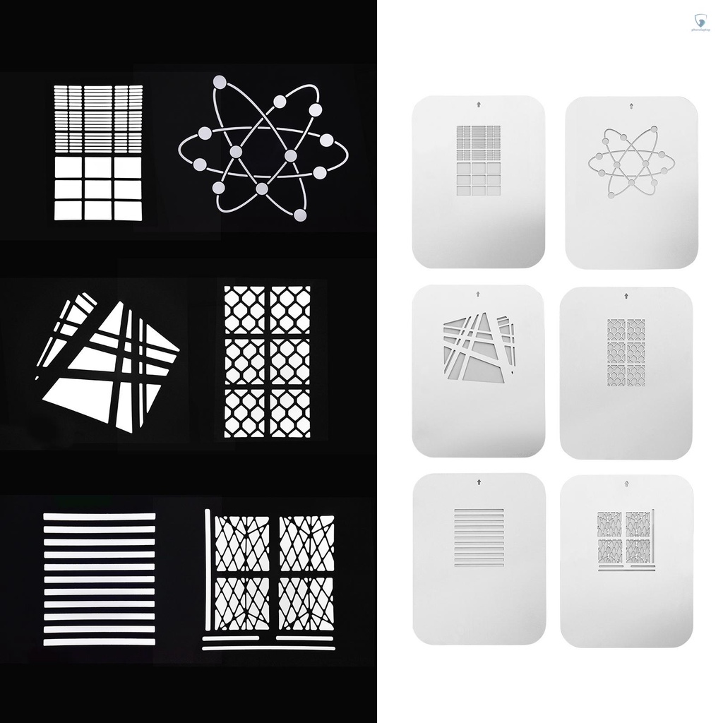 Bộ 6 Thẻ Đồ Họa Gobos Bằng Kim Loại Với Hiệu Ứng Đèn Chụp Ảnh Nghệ Thuật Đặc Biệt