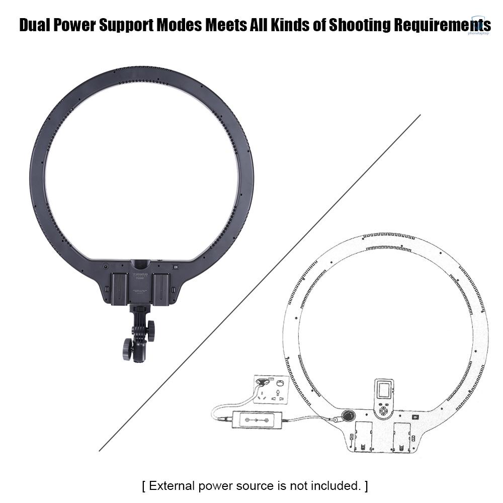 Vòng Đèn LED YONGNUO YN308 3200K ~ 5500K Hai Màu Không Khung Với Thiết Kế Điều Chỉnh Nhiệt Độ Và Độ Sáng CRI 95