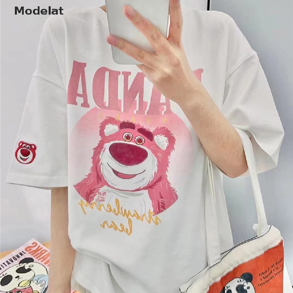 Mfc Áo Thun In Hình Gấu Dâu Tây Dễ Thương Thời Trang Mùa Hè Y2k WTD