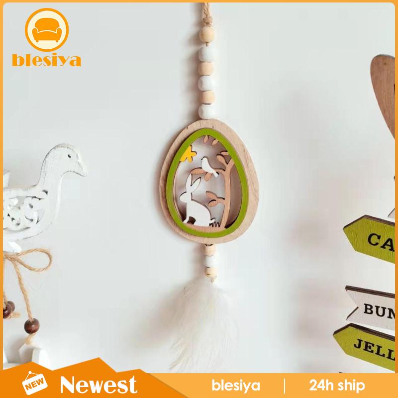 [Blesiya] Vòng Hoa Chuỗi Hạt Gỗ Phong Cách Boho Cầu Nguyện Trang Trí Nhà Cửa