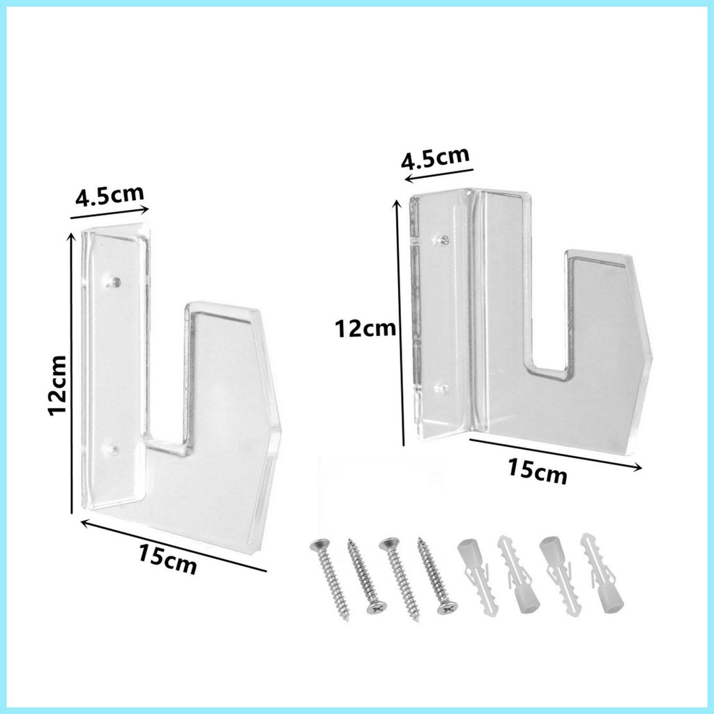 Set 2 Giá Đỡ Ván Trượt Bằng Acrylic Trong Suốt Treo Tường Tiện Lợi