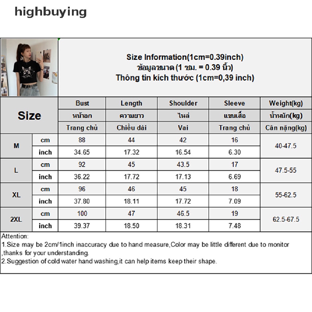 Áo Thun Lửng Ngắn Tay Cổ Tròn In Hình Bướm Thời Trang Cho Nữ