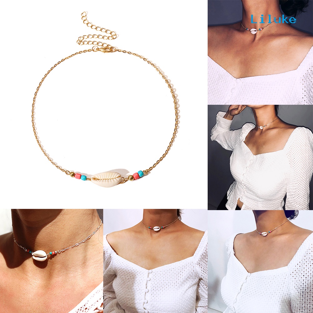Vòng Cổ Choker Họa Tiết Vỏ Sò Thời Trang Cá Tính Cho Nữ