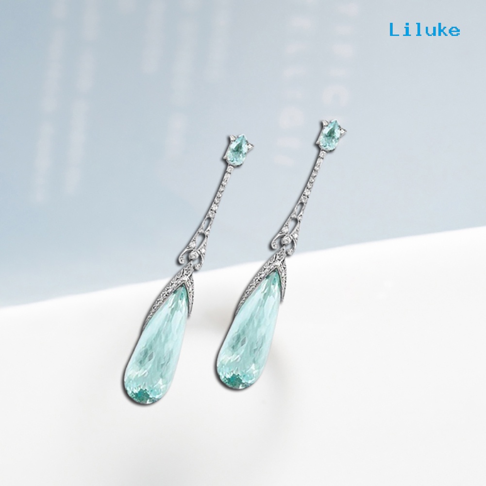 Đôi Khuyên Tai HìNh GiọT NướC ĐíNh Topaz Giả ThờI Trang Cho Nữ