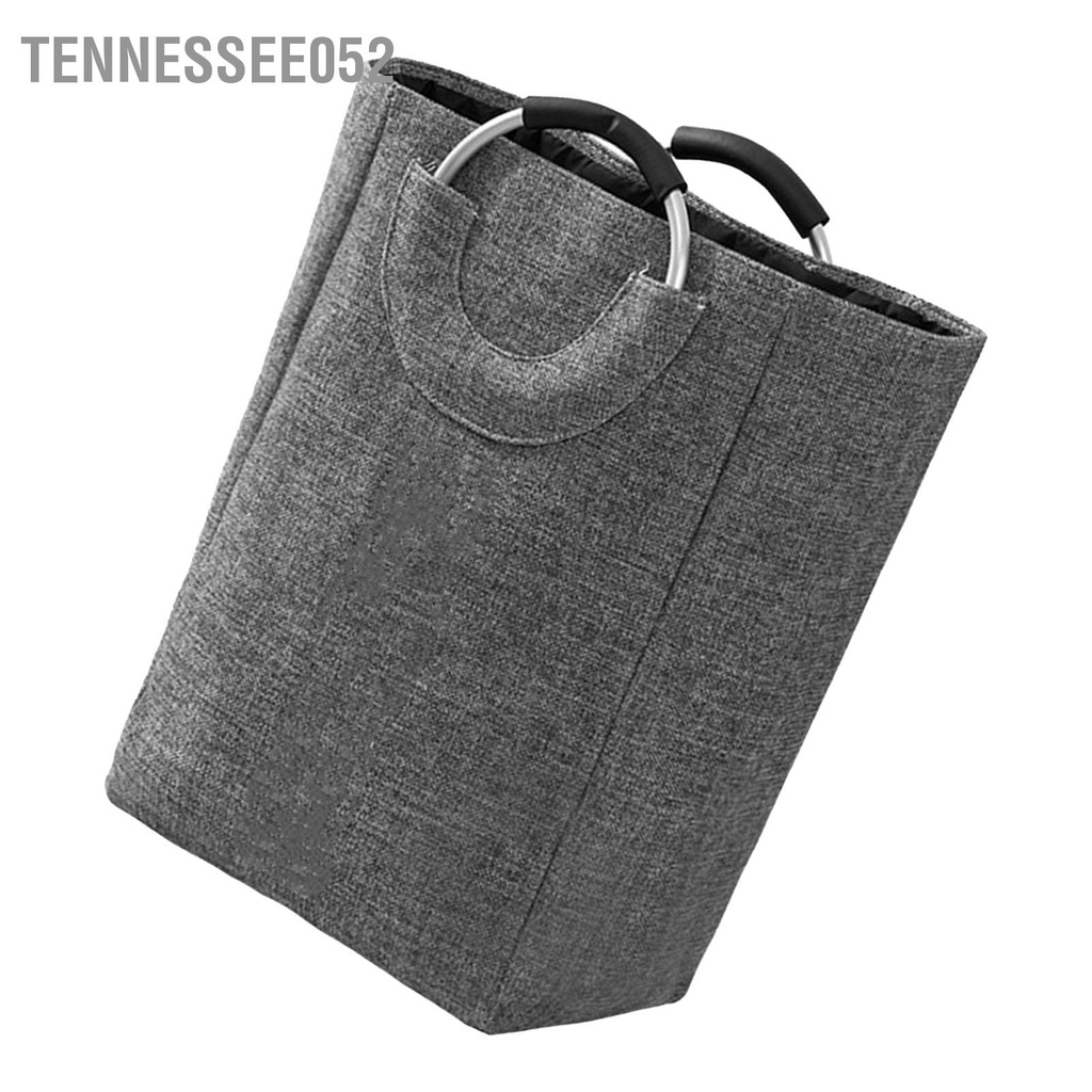 Tennessee052 Giỏ đựng đồ giặt có thể gập lại Túi quần áo bẩn gấp gọn Màu xám đậm