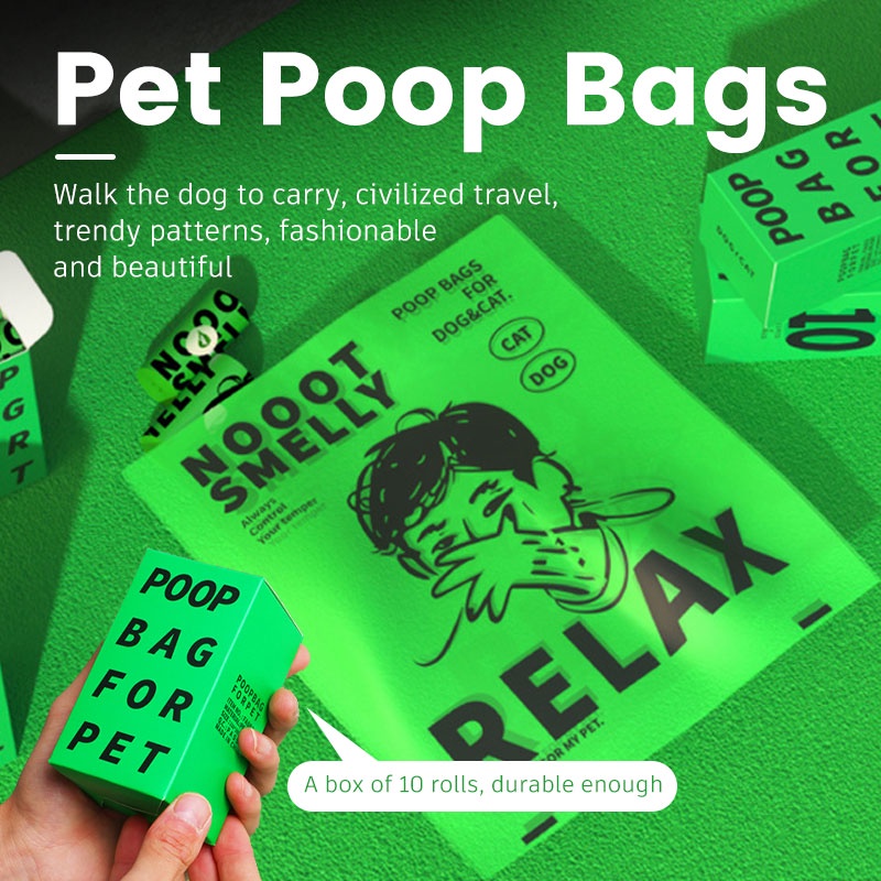 HamshMoc Túi Đựng Chất Thải Cho Thú Cưng Có Thể Phân Hủy Sinh Học Chống Rò Rỉ Tiện Dụng