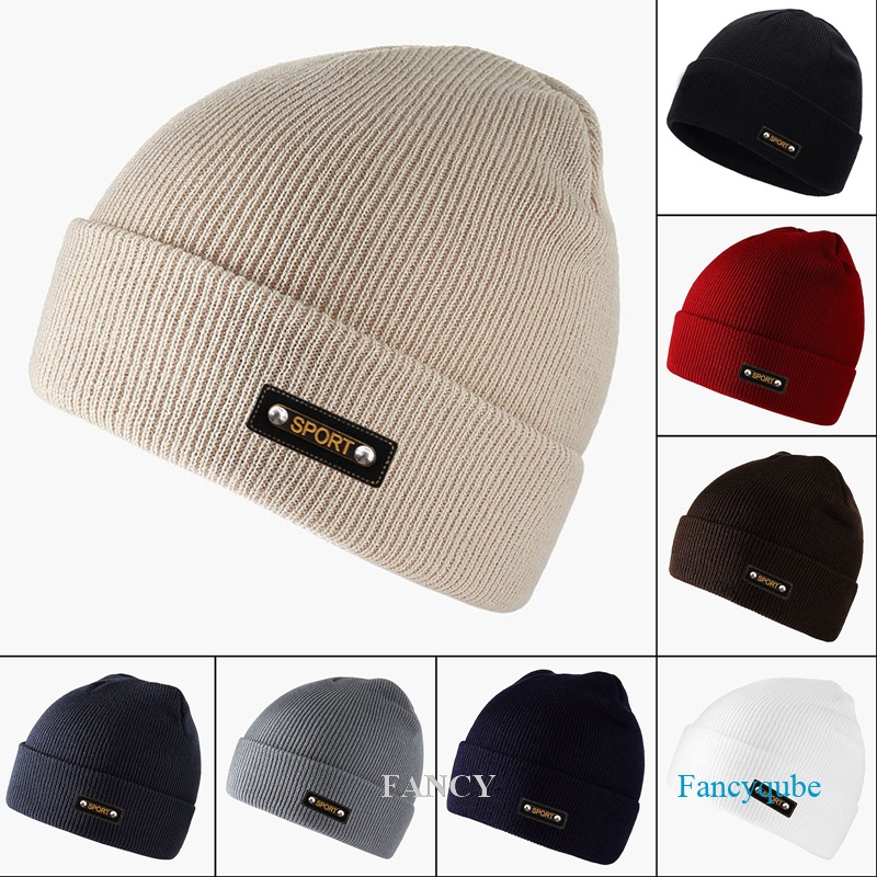 Mũ Beanie Dệt Kim Phối Lông Thú Cho Nam Và Nữ