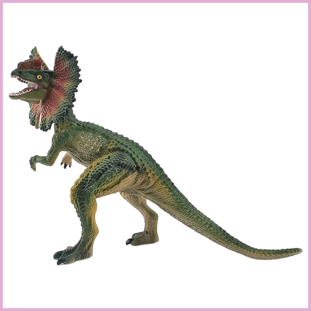 Đồ trang trí Khủng Long Dilophosaurus Kỷ Jura Cỡ Lớn Bằng ABS Trơn Trang Trí Sưu Tầm