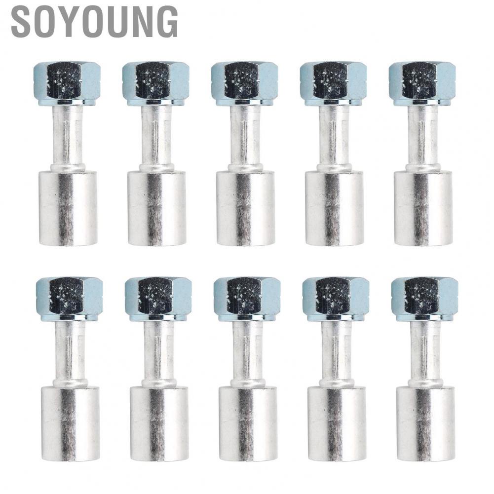 Soyoung Car Air Conditioner Connector  5/8in Exquisite Appearance Conditioning Pipe 10PCS Straight 180° for Truck