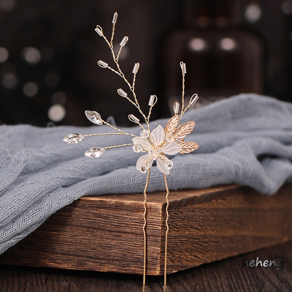 Lược Cài Tóc Trang Trí Hình Chiếc Lá Đính Đá Cho Tiệc Sinh Nhật / Sân Khấu