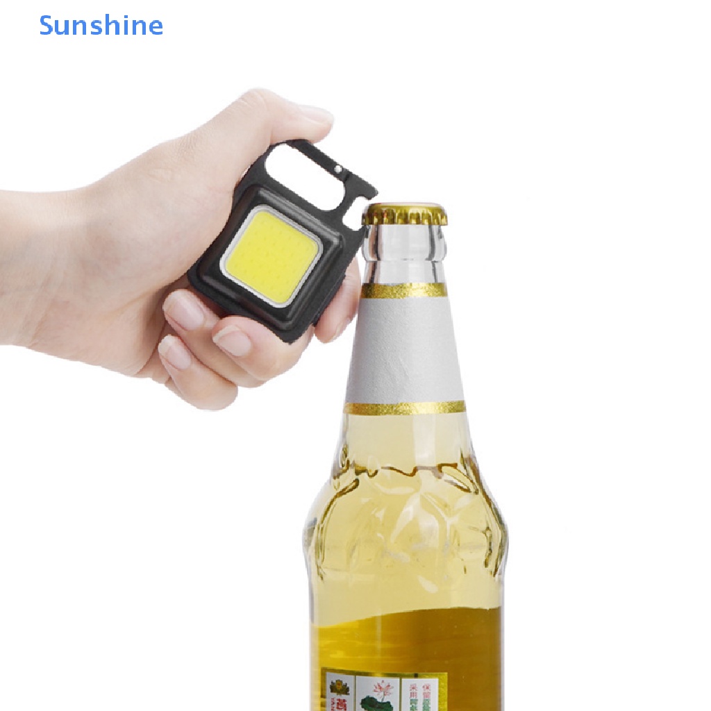 Móc Khóa Đèn LED Mini Di Động Kèm Nút Bần Và Cổng Sạc USB Đa Ứng Dụng Cho Hoạt Động Ngoài Trời