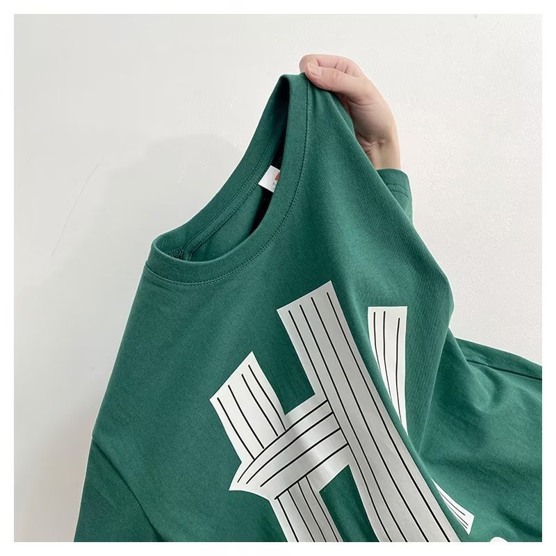 Áo Thun Cotton Tay Ngắn Dáng Rộng In Họa Tiết Graffiti Phong Cách Mỹ Thời Trang Cho Nam