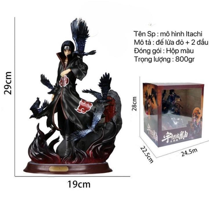 Mô hình nhân vật Uchiha madara lục đạo duy ngã độc tôn cao 27cm có 3 đầu thay thế | Figure anime naruto