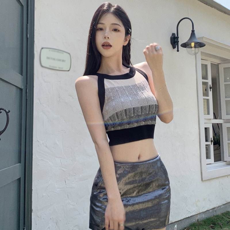 Áo Tank Top Hai Dây Dáng Ôm Phong Cách Thời Trang Hàn Quốc Dành Cho Nữ