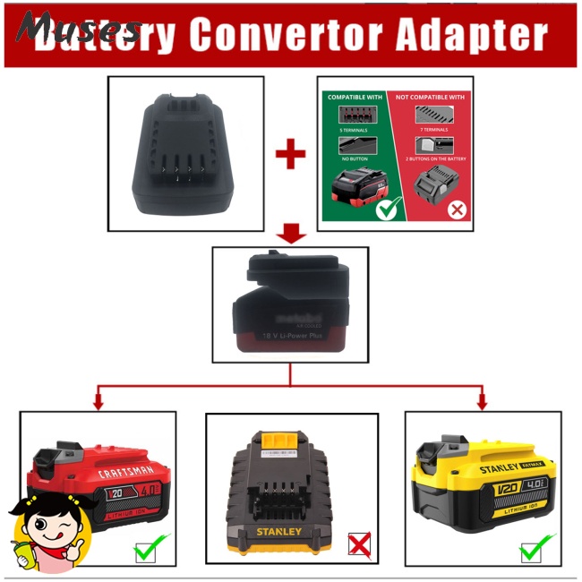 Bộ Chuyển Đổi Pin Lithium 18v Sang Stanle Craftsman 18v / 20v Chuyên Dụng