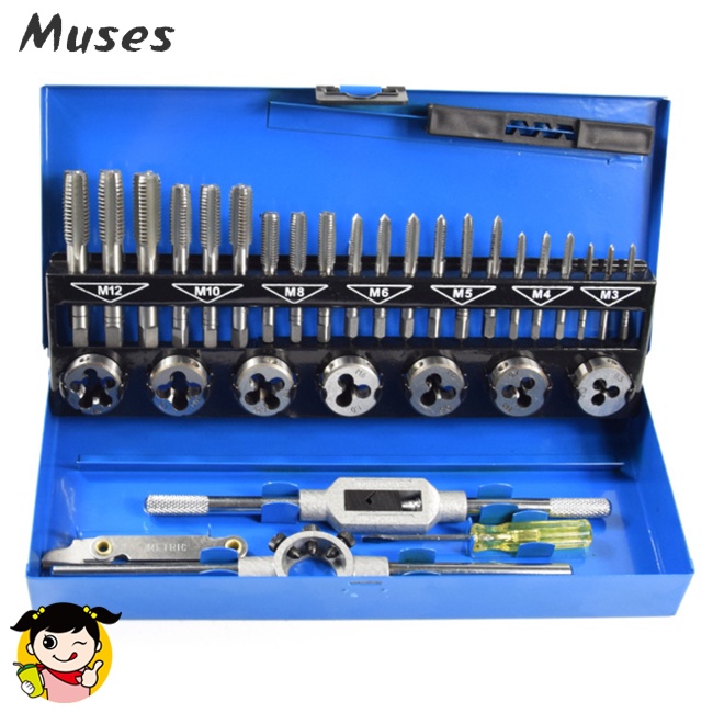 Bộ 32 Mũi Khoan Cắt Ren Mở Vít Thủ Công